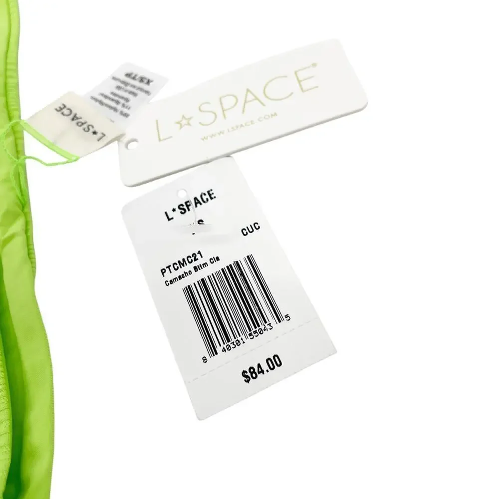L*Space The Camacho Bikini Bottoms Low Rise Cucumber Green Size XS NEW with tags